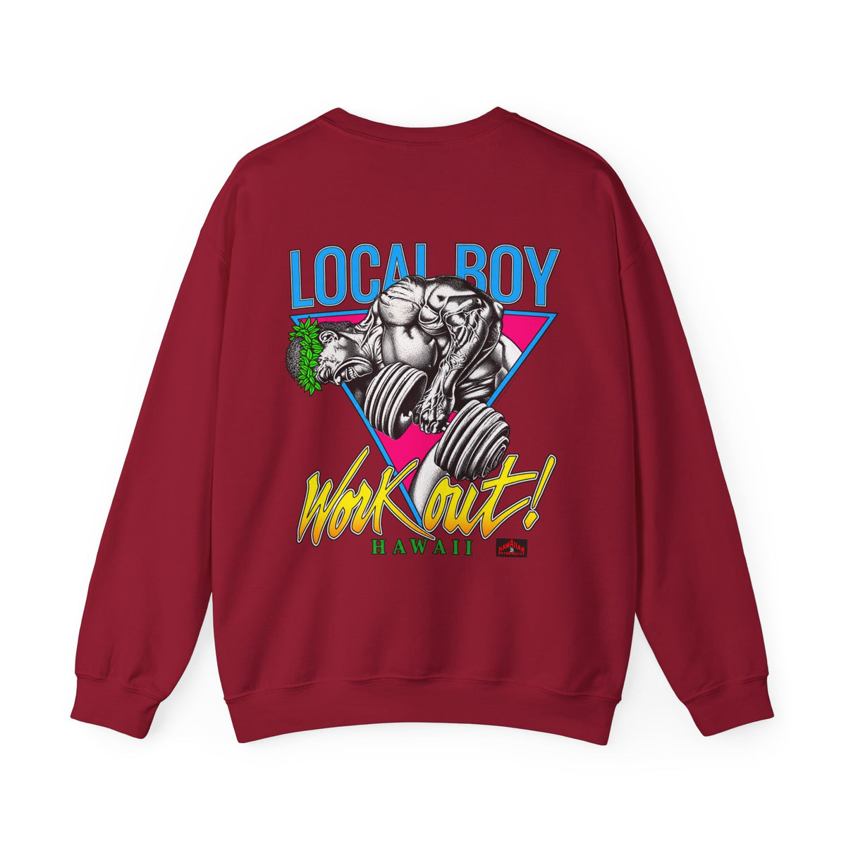 Hawaiian Strength Local Boy Work Out Hawaii Unisex Heavy Blend™ Crewneck Sweatshirt