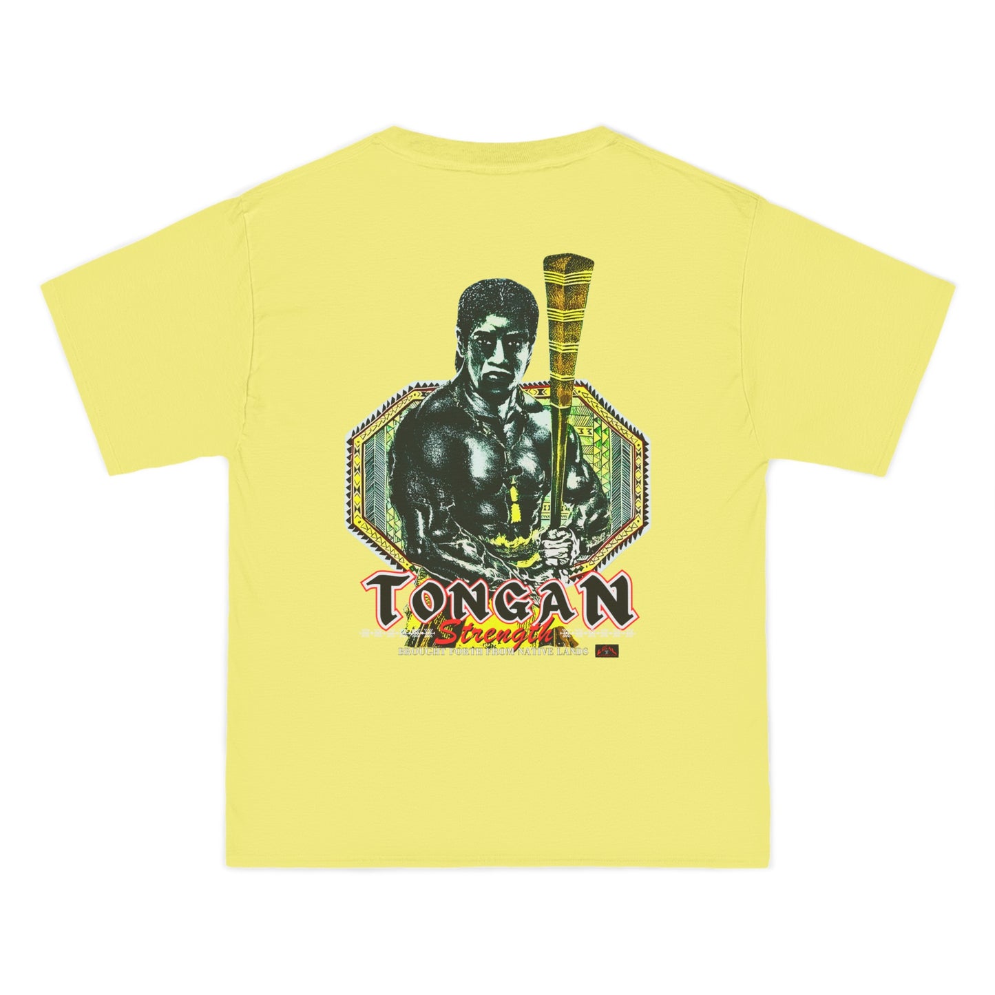 Local Strength Tongan Strength Brought Forth From Native Lands Vintage Design 90s New Print Beefy-T®  Short-Sleeve T-Shirt