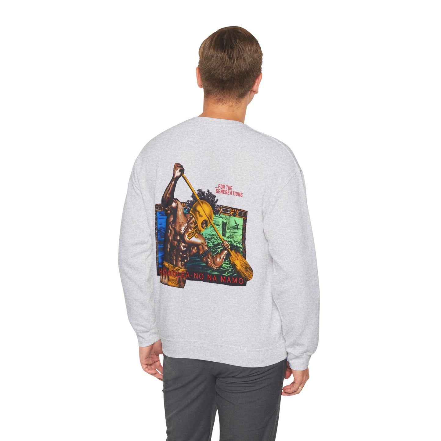 Hawaiian Strength For The Generations Hokulea-no Na Mamo Vintage Design 90s New Print Unisex Heavy Blend™ Crewneck Sweatshirt