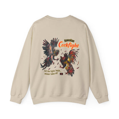 Hawaiian Strength Hawaiian Cockfight Vintage Design 90s New Print Unisex Heavy Blend™ Crewneck Sweatshirt