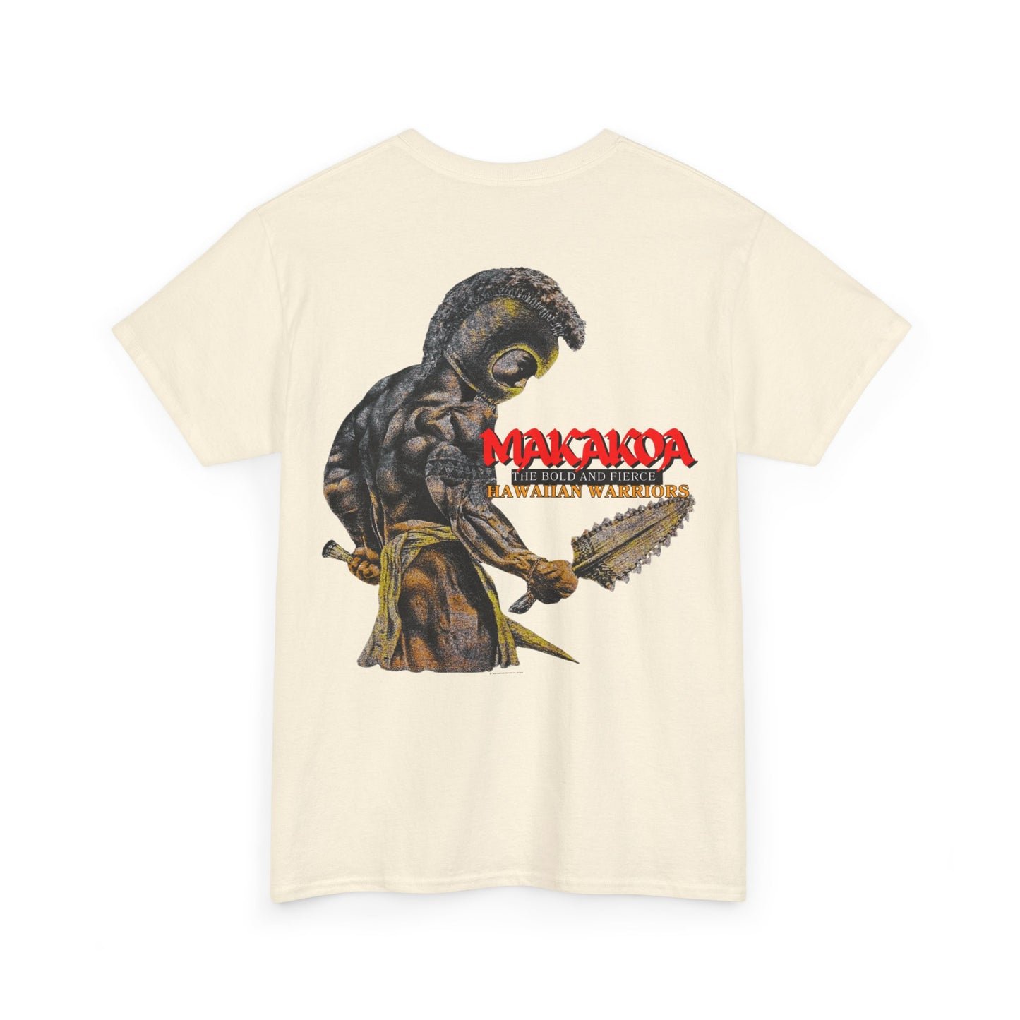 Hawaiian Strength Makakoa The Bold and Fierce Hawaiian Warriors Vintage Design 90s New Print T-shirt Unisex Heavy Cotton Tee