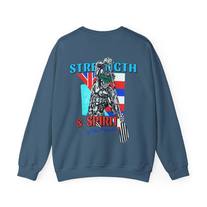 Hawaiian Strength Strength and Spirit of the People Vintage Design 90s New Print Unisex Heavy Blend™ Crewneck Sweatshirt