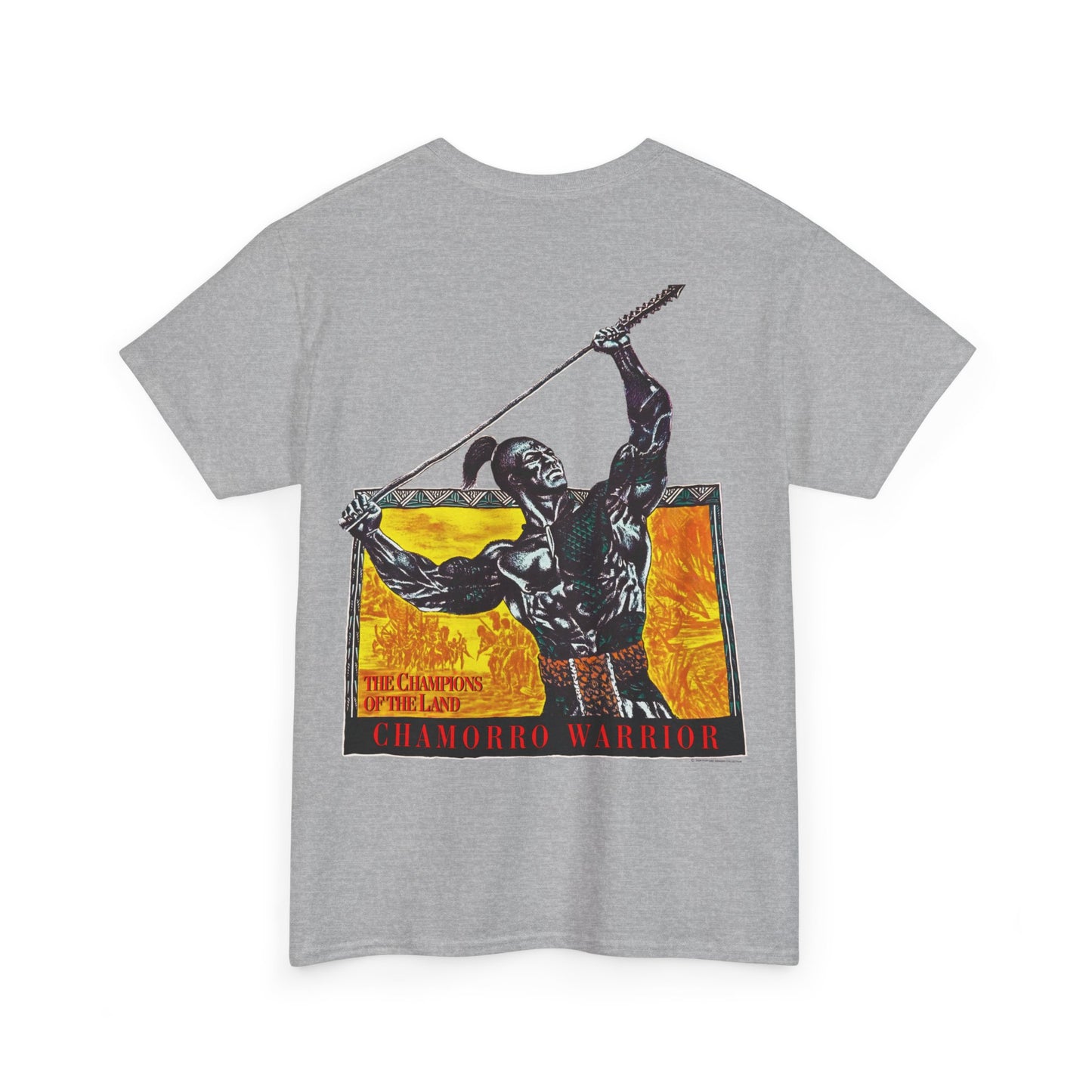 Chamorro Warrior Guam The Champions Of The Land Vintage Design 90s New Print Unisex Heavy Cotton Tee