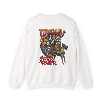 Local Strength Tongan Super Power Vintage 90s Design New Print Unisex Heavy Blend™ Crewneck Sweatshirt