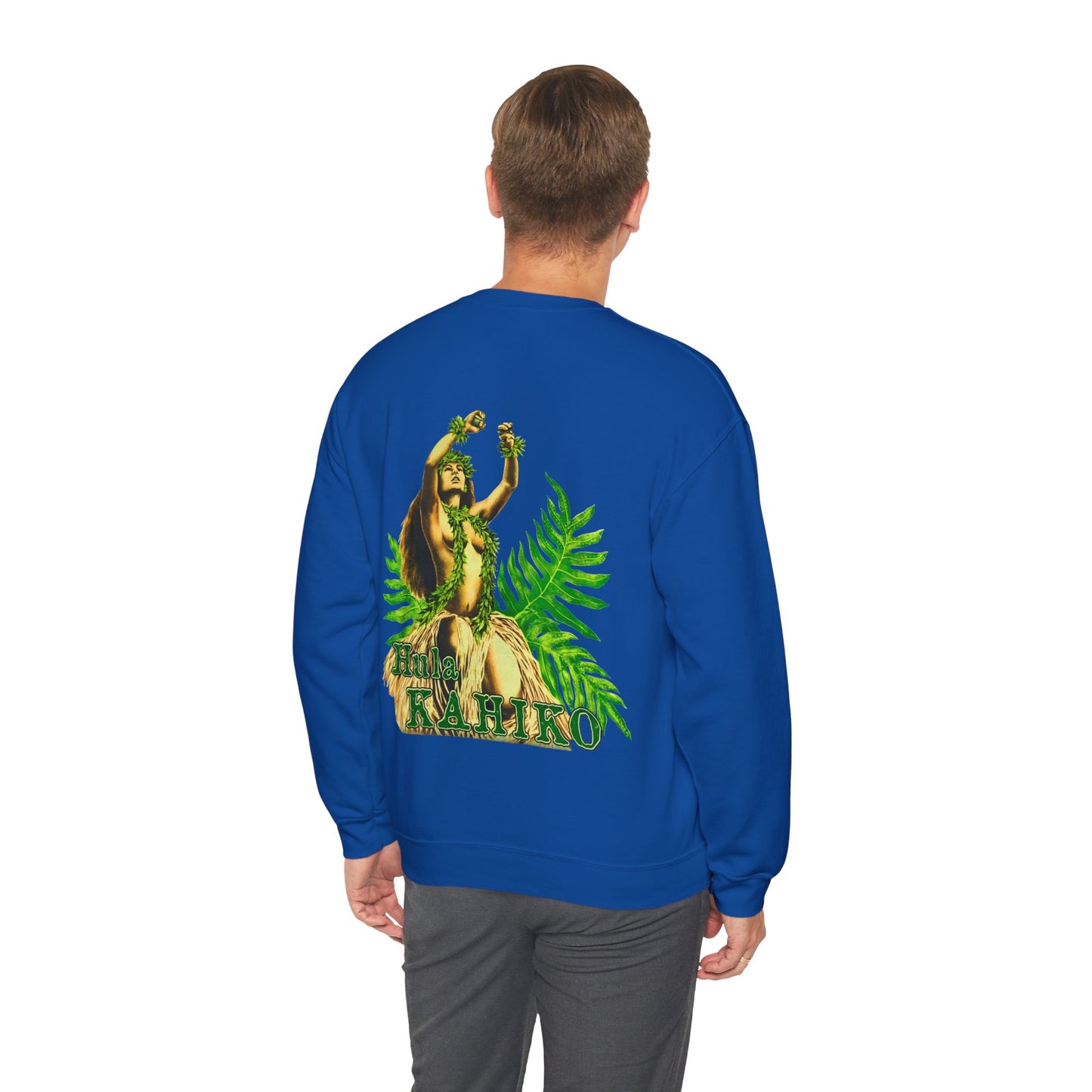 Hawaiian Strength Hula Kahiko Vintage Design 90s New Print Unisex Heavy Blend™ Crewneck Sweatshirt