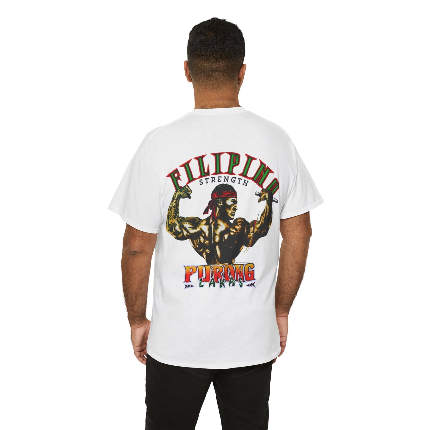 Filipino Strength Purong Lakas Vintage Design 90s New Print T-shirt Unisex Heavy Cotton Tee