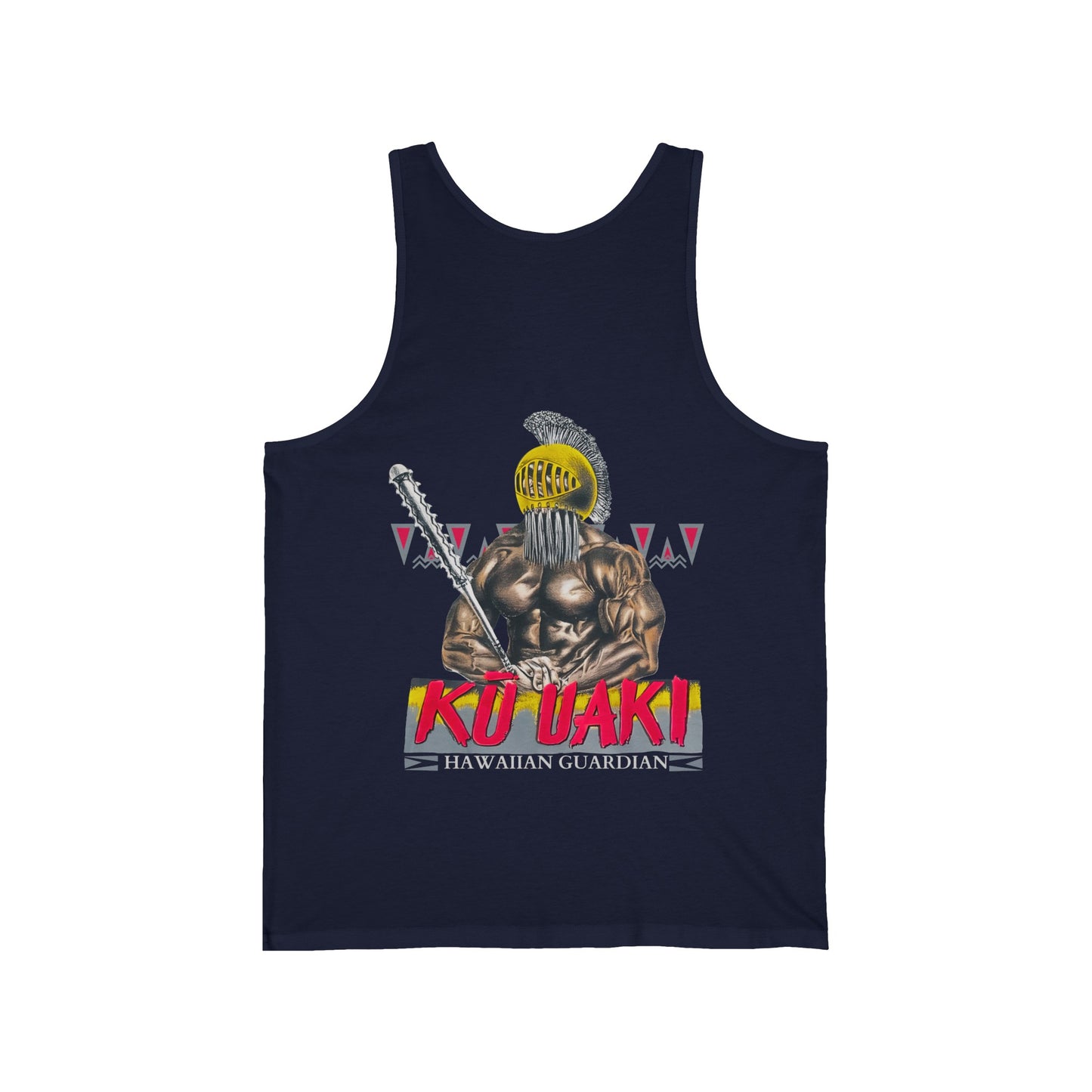 Hawaiian Strength Hawaiian Guardian Ku Uaki Vintage Design 90s New Print Unisex Jersey Tank