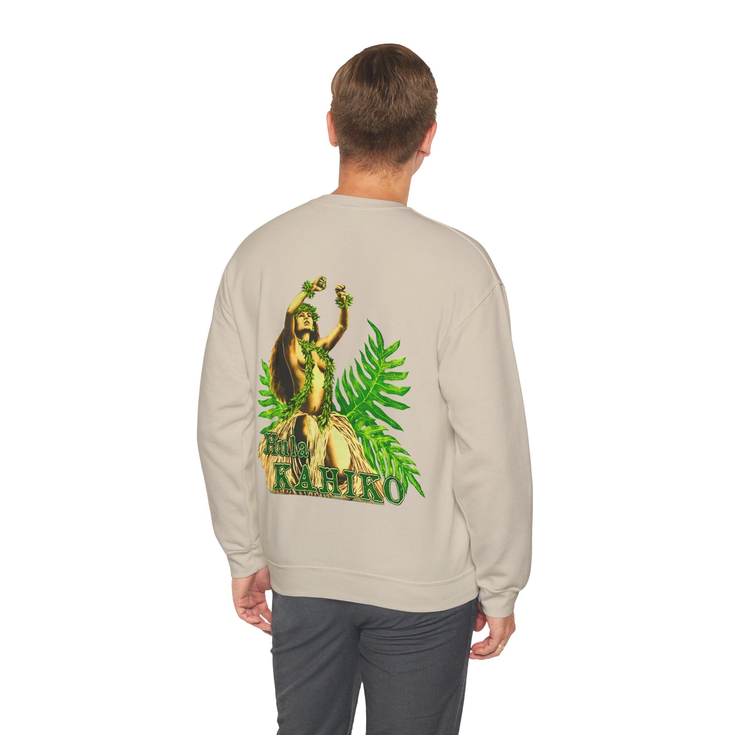 Hawaiian Strength Hula Kahiko Vintage Design 90s New Print Unisex Heavy Blend™ Crewneck Sweatshirt