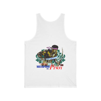 Filipino Strength Matapang Na Pinoy The Courageous Filipino Vintage Design 90s New Print Unisex Jersey Tank