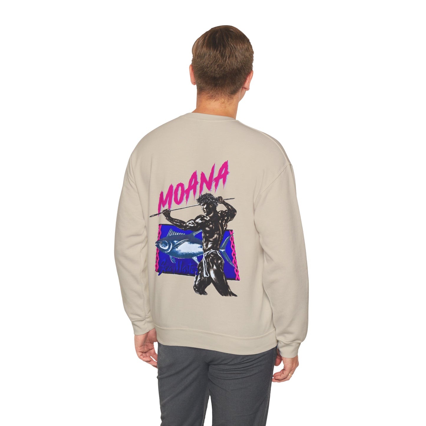 Hawaiian Strength Moana Sea Master Vintage Design 90s New Print Unisex Heavy Blend™ Crewneck Sweatshirt