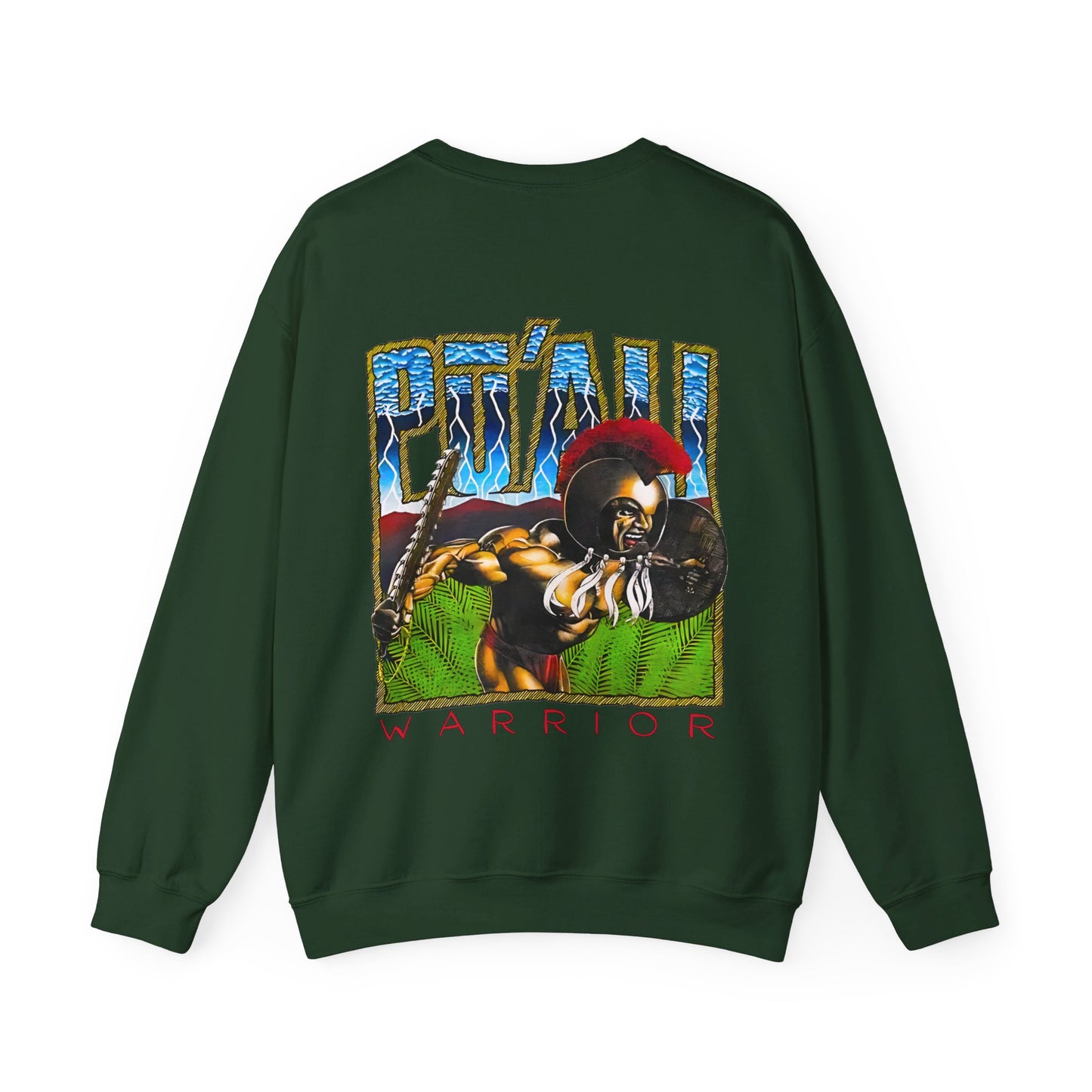 Hawaiian Strength Pu'ali Warrior Vintage Design 90s New Print Unisex Heavy Blend™ Crewneck Sweatshirt