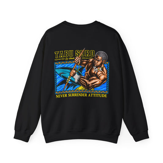 Local Strength Tabu Soro Fiji Islands Never Surrender Attitude Unisex Heavy Blend™ Crewneck Sweatshirt