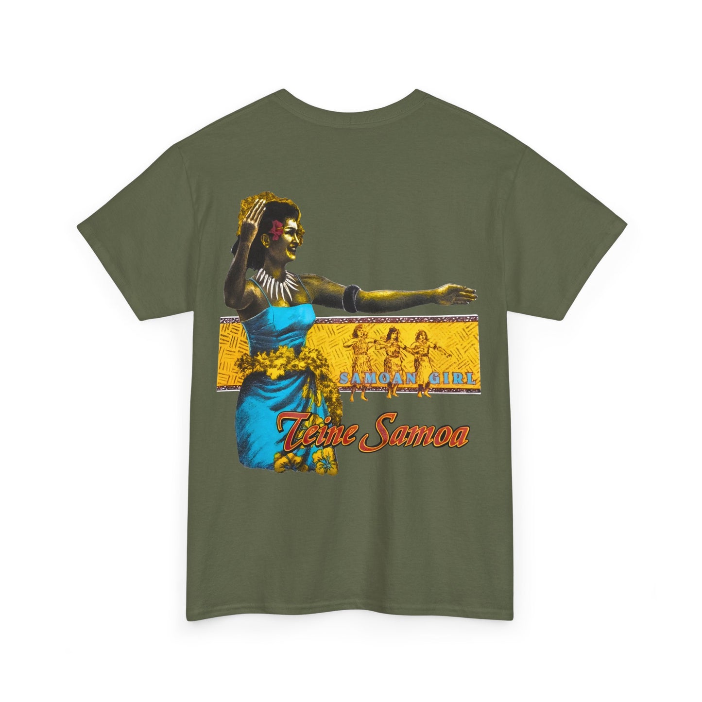 Samoan Strength Samoan Girl Teine Samoa Shirt Vintage Design 90s New Print T-shirt Unisex Heavy Cotton Tee