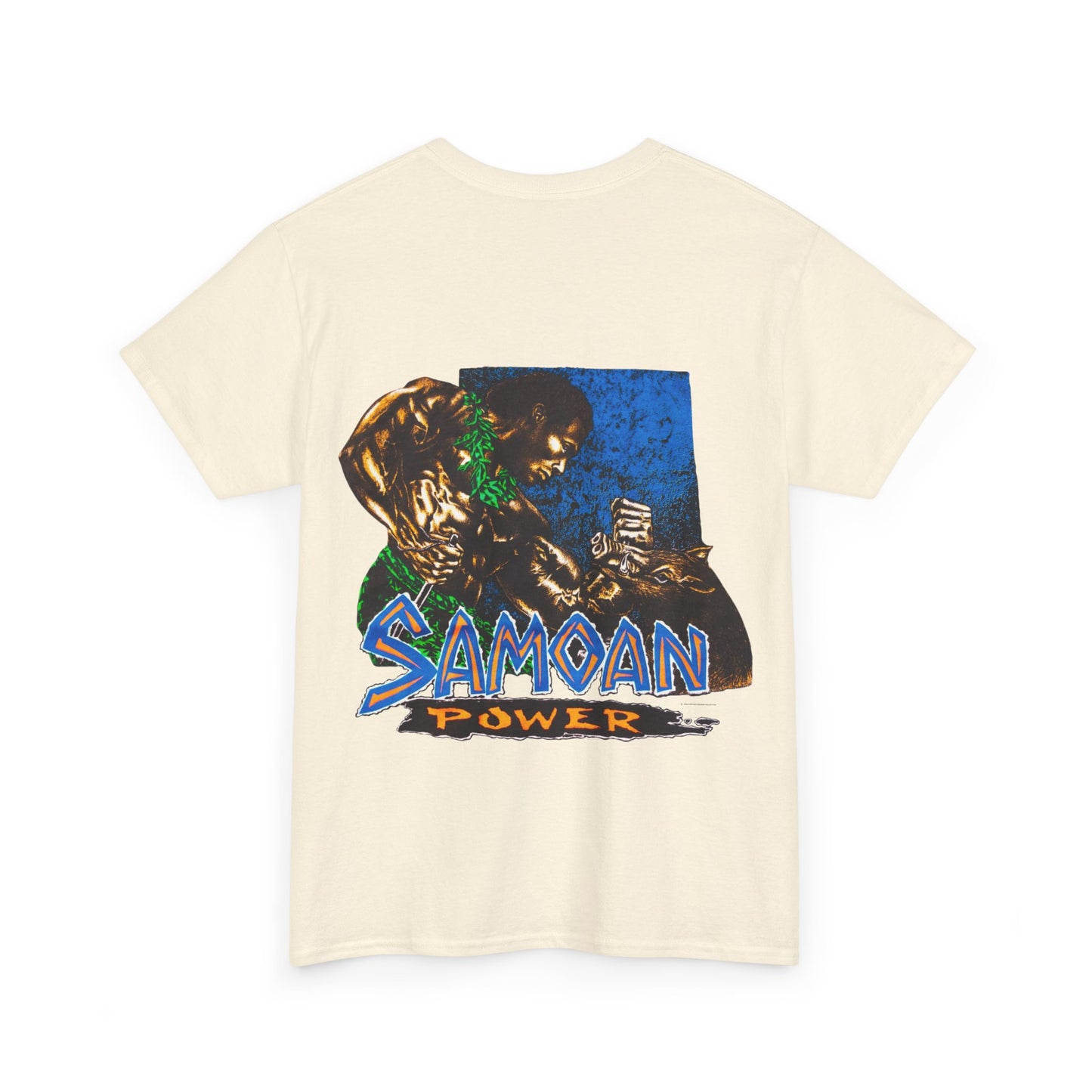 Samoan Strength Samoan Power Shirt Vintage Design 90s New Print T-shirt Unisex Heavy Cotton Tee