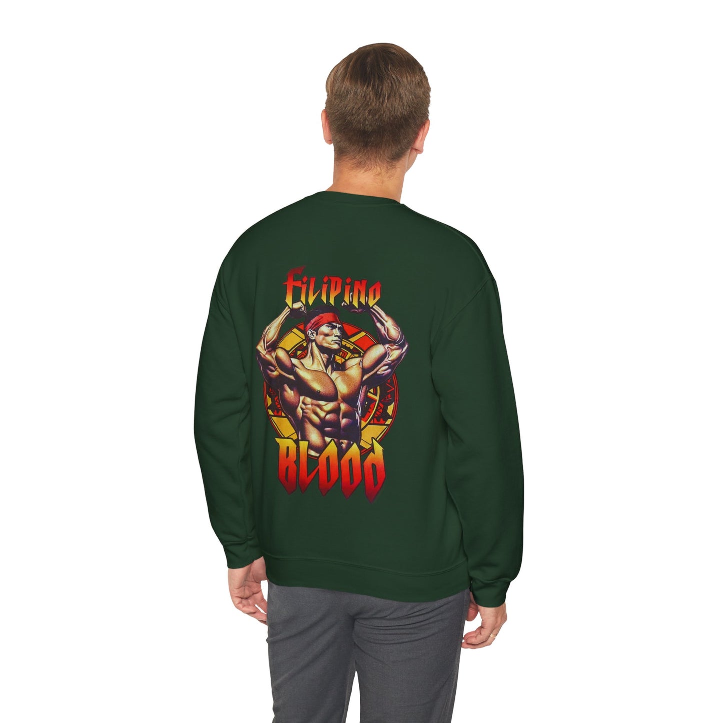 Filipino Strength Filipino Blood Vintage Design 90s New Print Unisex Heavy Blend™ Crewneck Sweatshirt