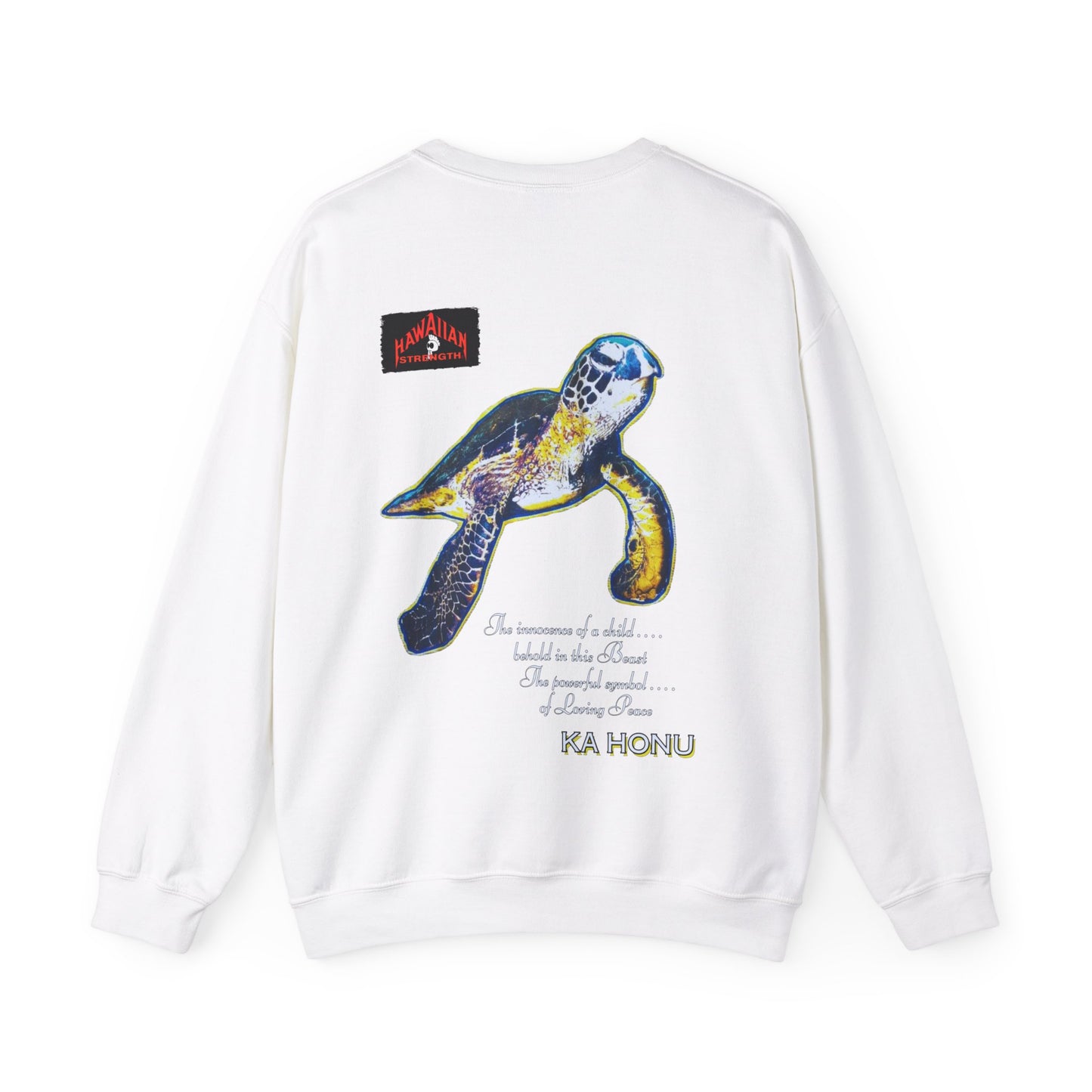 Hawaiian Strength Ka Honu Vintage Design 90s New Print Unisex Heavy Blend™ Crewneck Sweatshirt