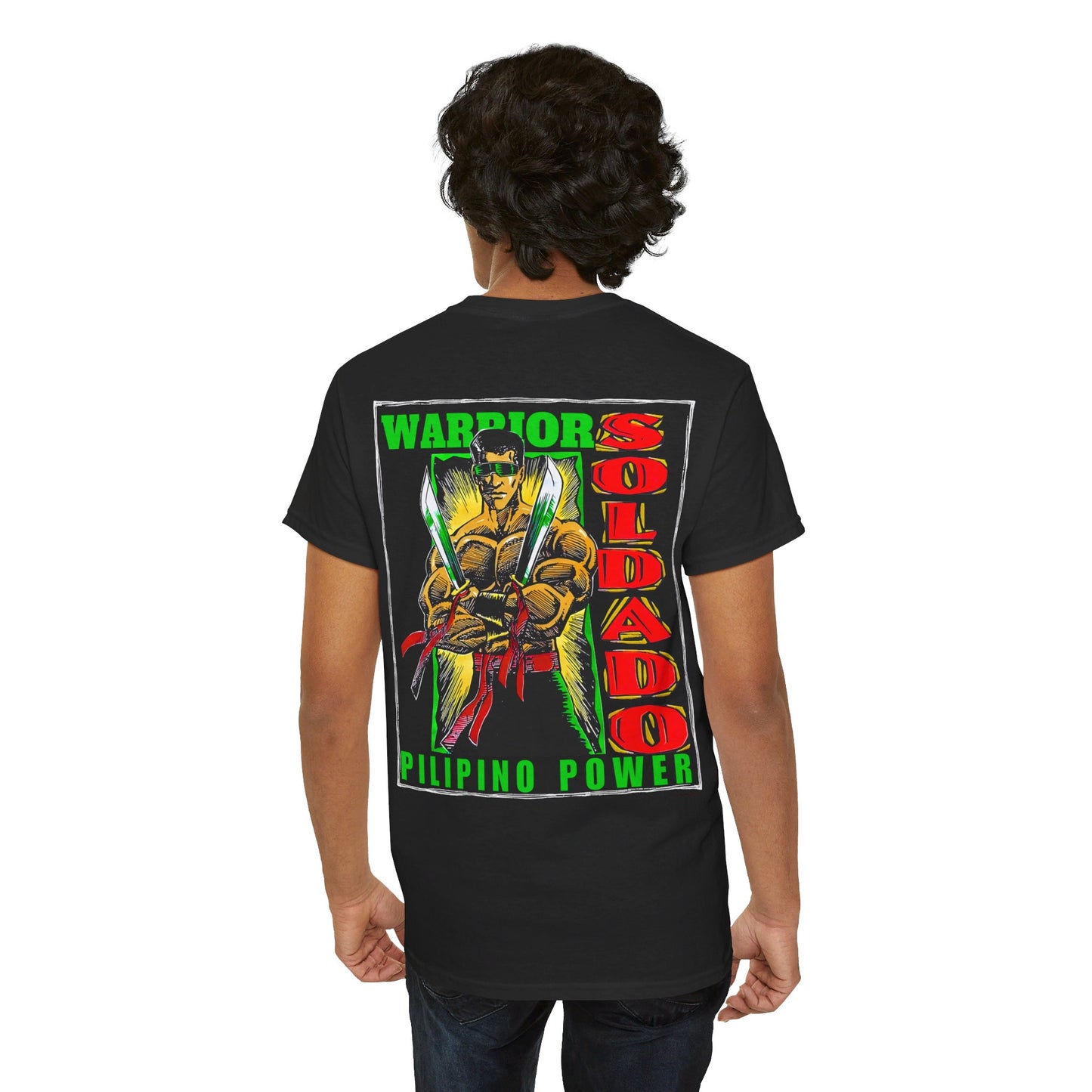 Filipino Strength Soldado Warrior Pilipino Power Vintage Design 90s New Print Unisex Heavy Cotton Tee