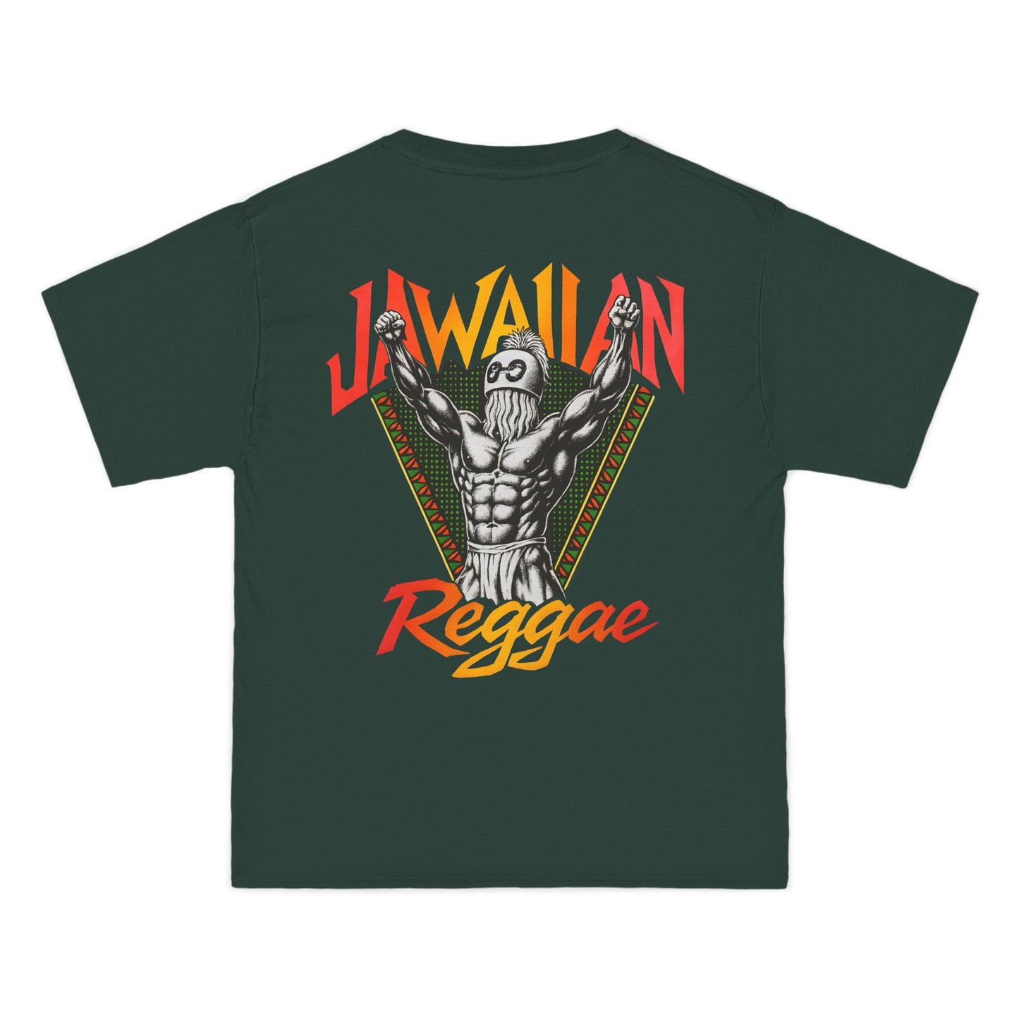 Jawaiian Strength Jawaiian Reggae Vintage Design 90s New Print Beefy-T®  Short-Sleeve T-Shirt