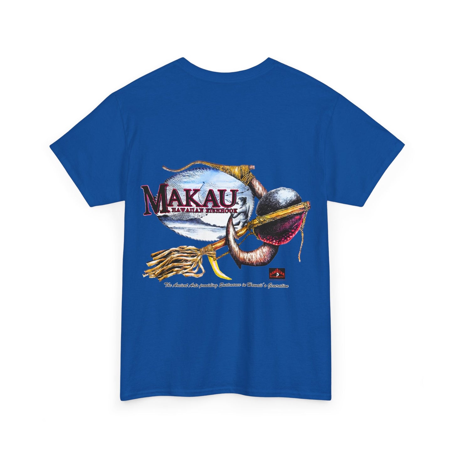 Hawaiian Strength Makau Hawaiian Fishhook Vintage Design 90s New Print T-shirt Unisex Heavy Cotton Tee