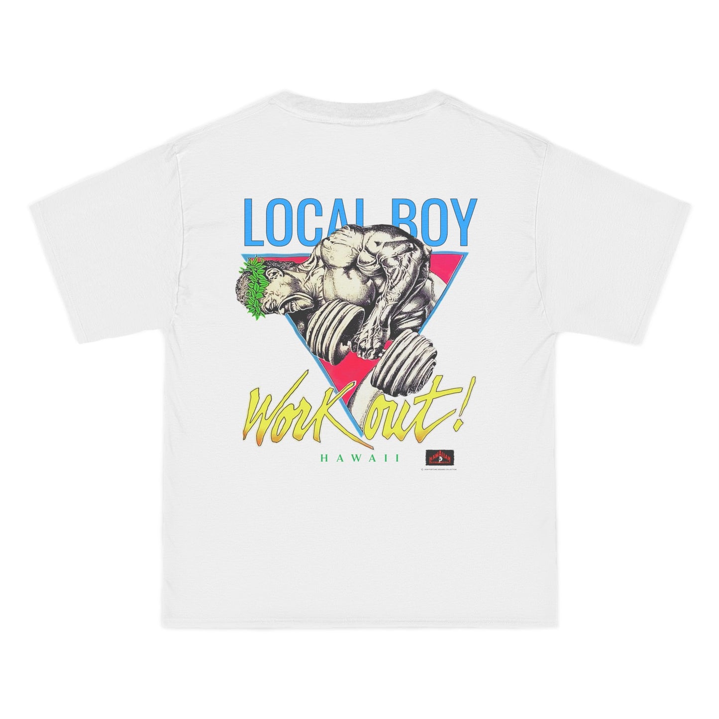 Hawaiian Strength Local Boy Work Out Hawaii Vintage 90s Design New Print Beefy-T®  Short-Sleeve T-Shirt