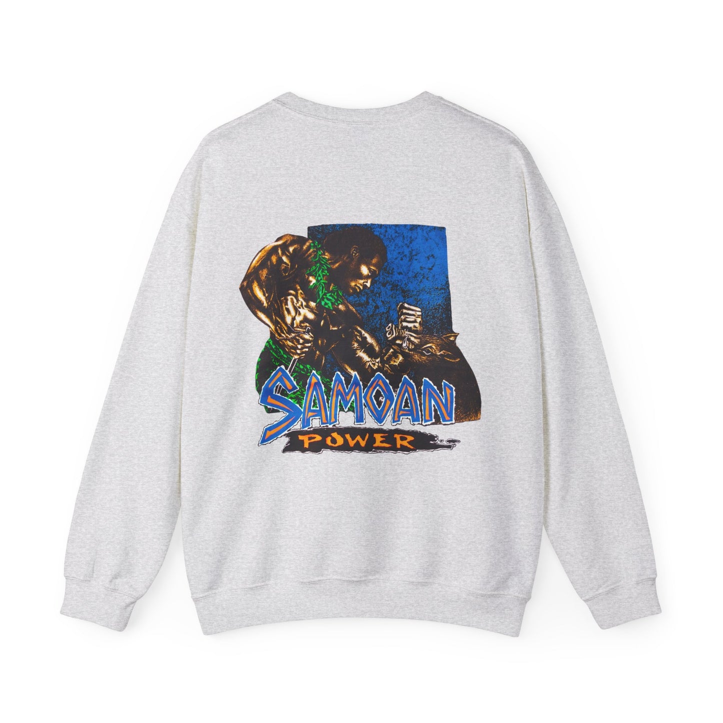 Samoan Strength Samoan Power Vintage Design 90s New Print Unisex Heavy Blend™ Crewneck Sweatshirt