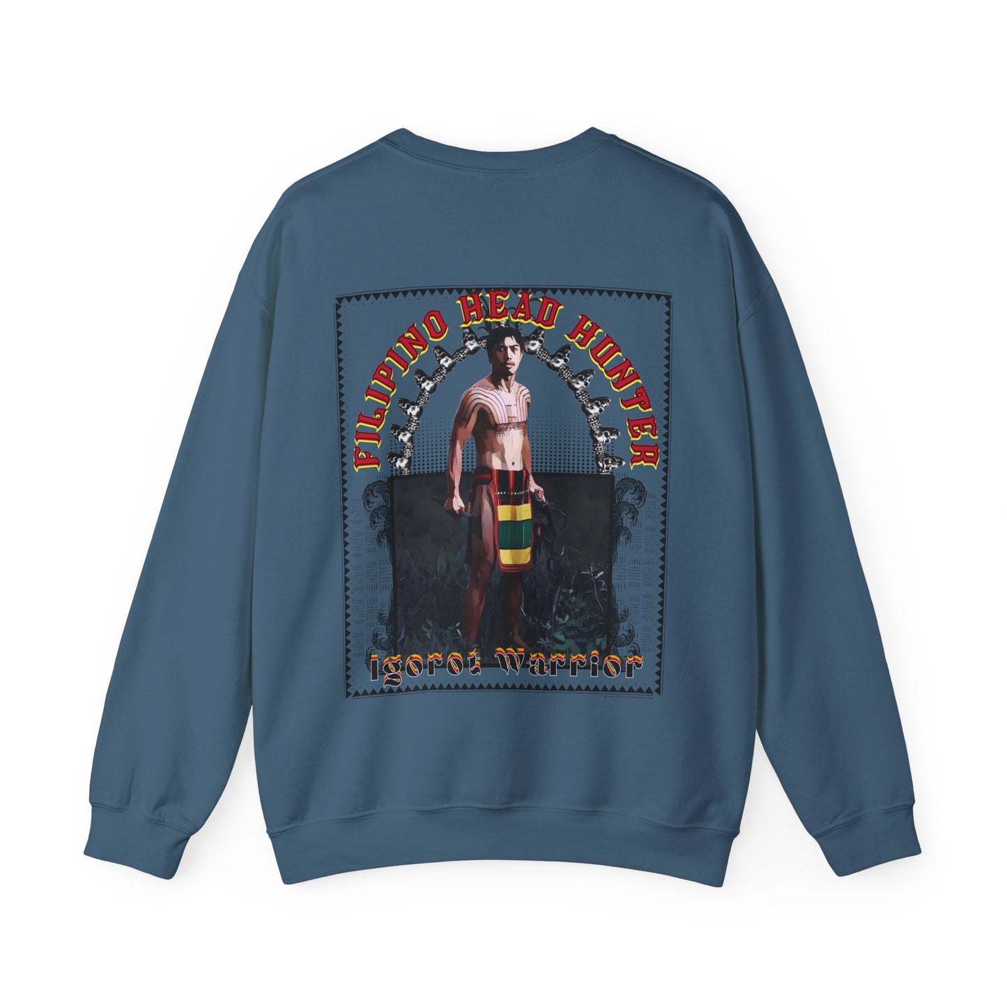 Filipino Strength Filipino Headhunter Igorot Warrior Unisex Heavy Blend™ Crewneck Sweatshirt