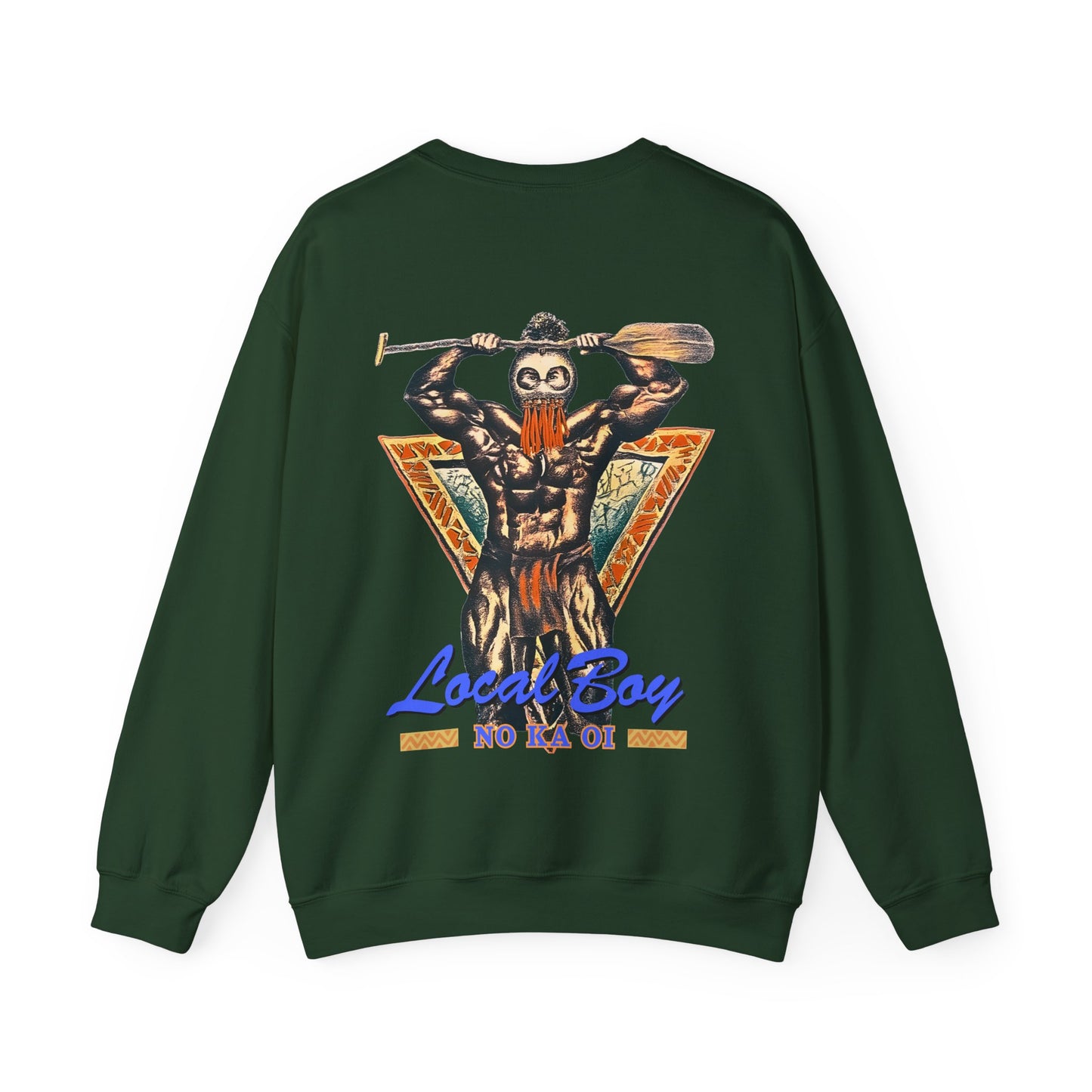 Hawaiian Strength Local Boy No Ka Oi Vintage Design 90s New Print Unisex Heavy Blend™ Crewneck Sweatshirt