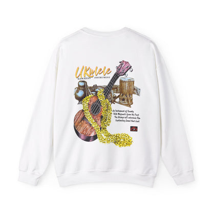 Hawaiian Strength Ukulele Hawaiian Instrument Vintage Design 90s New Print Unisex Heavy Blend™ Crewneck Sweatshirt