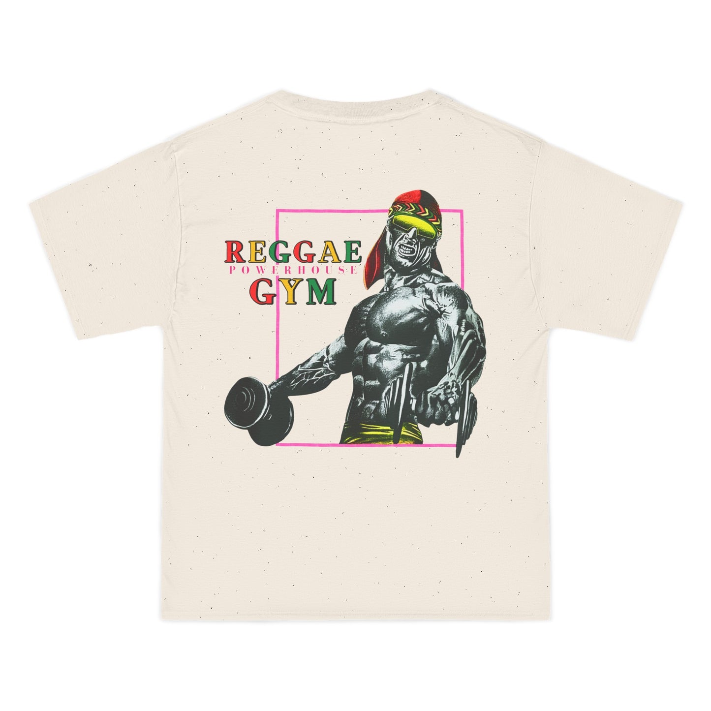 Jawaiian Strength Reggae Powerhouse Gym Vintage Design 90s New Print Beefy-T®  Short-Sleeve T-Shirt