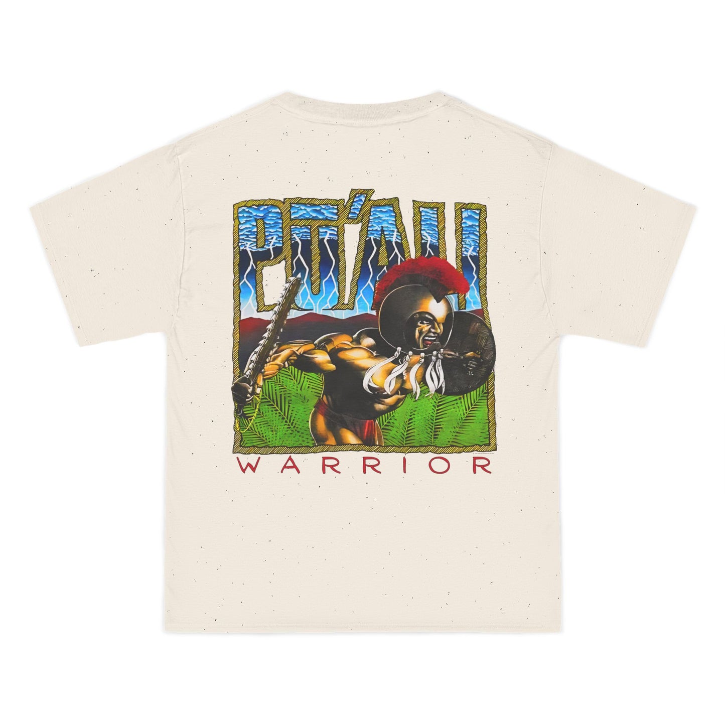 Hawaiian Strength Pu'ali Warrior Vintage Design 90s New Print Beefy-T®  Short-Sleeve T-Shirt