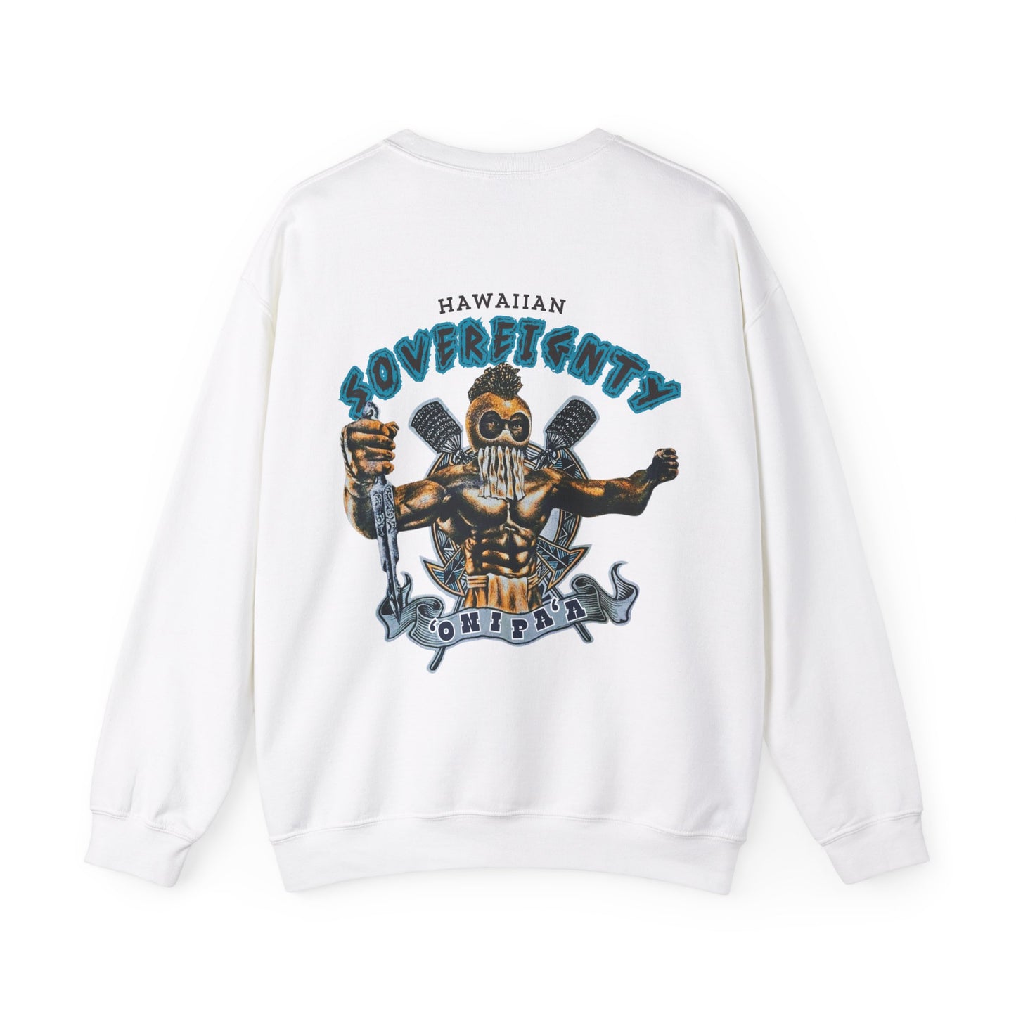 Hawaiian Strength Hawaiian Sovereignty 'Onipa'a Vintage Design 90s New Print Unisex Heavy Blend™ Crewneck Sweatshirt