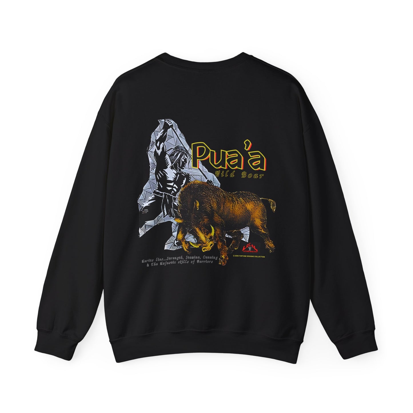 Local Strength Pua'a Wild Boar Vintage Design 90s New Print Unisex Heavy Blend™ Crewneck Sweatshirt