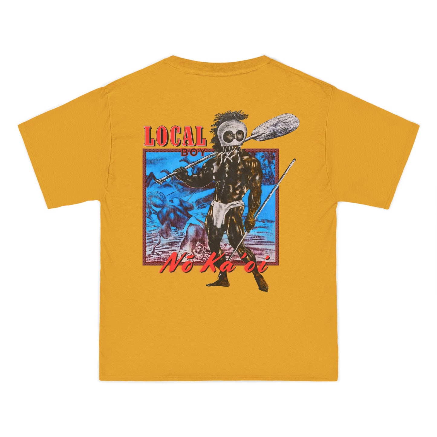 Hawaiian Strength Local Boy No Ka'oi Vintage Design 90s New Print Beefy-T®  Short-Sleeve T-Shirt