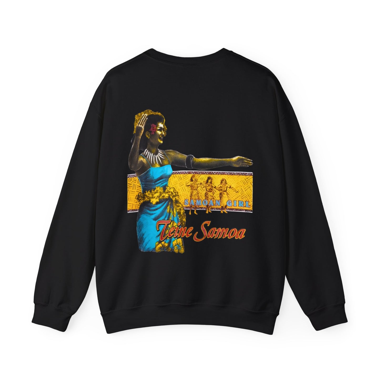 Samoan Strength Samoan Girl Teine Samoa Vintage Design 90s New Print Unisex Heavy Blend™ Crewneck Sweatshirt