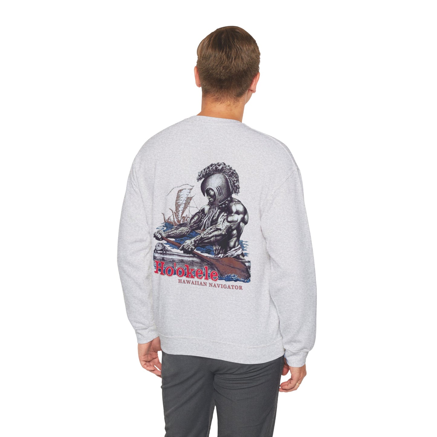 Hawaiian Strength Ho'okele Hawaiian Navigator Vintage Design 90s New Print Unisex Heavy Blend™ Crewneck Sweatshirt