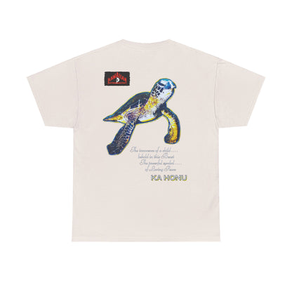 Hawaiian Strength Ka Honu Vintage Design 90s New Print Unisex Heavy Cotton Tee