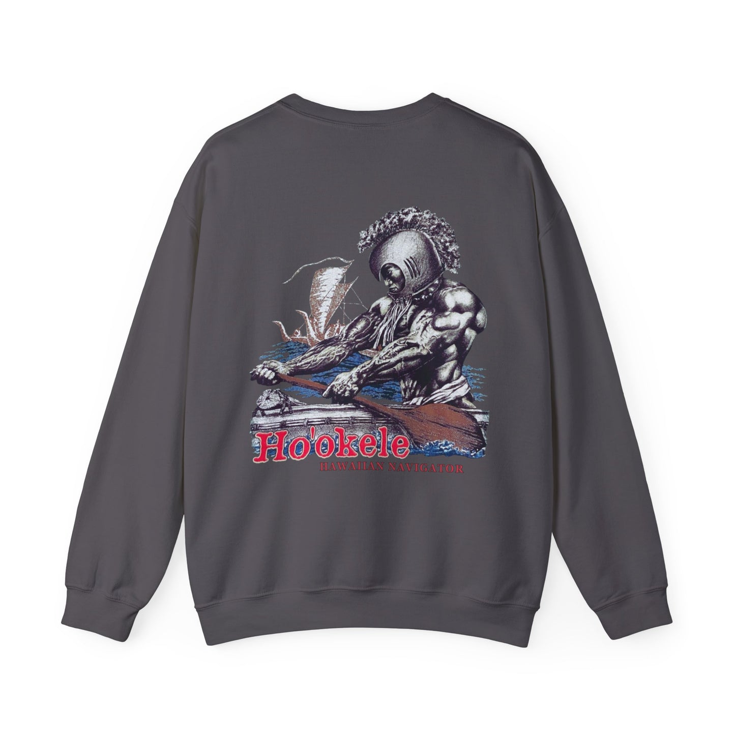 Hawaiian Strength Ho'okele Hawaiian Navigator Vintage Design 90s New Print Unisex Heavy Blend™ Crewneck Sweatshirt