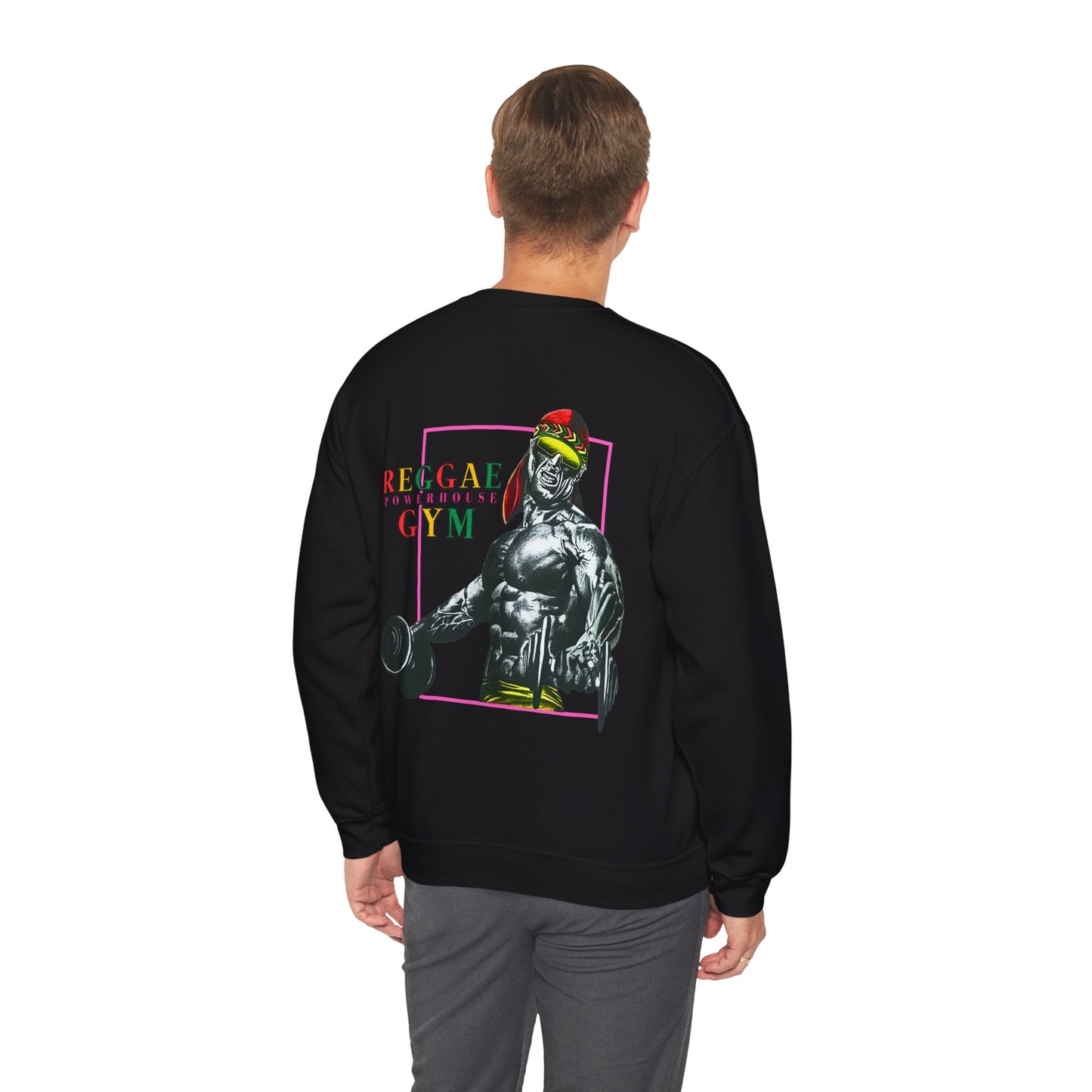 Jawaiian Strength Reggae Powerhouse Gym Vintage Design 90s New Print Unisex Heavy Blend™ Crewneck Sweatshirt