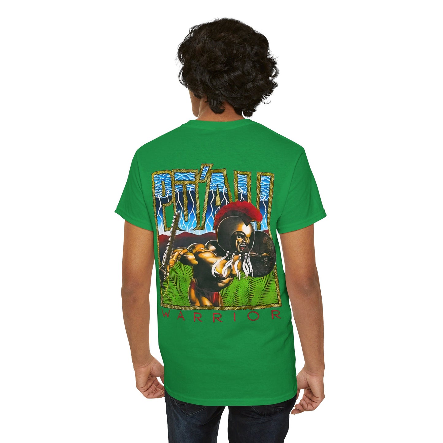 Hawaiian Strength Pu'ali Warrior Vintage Design 90s New Print Unisex Heavy Cotton Tee