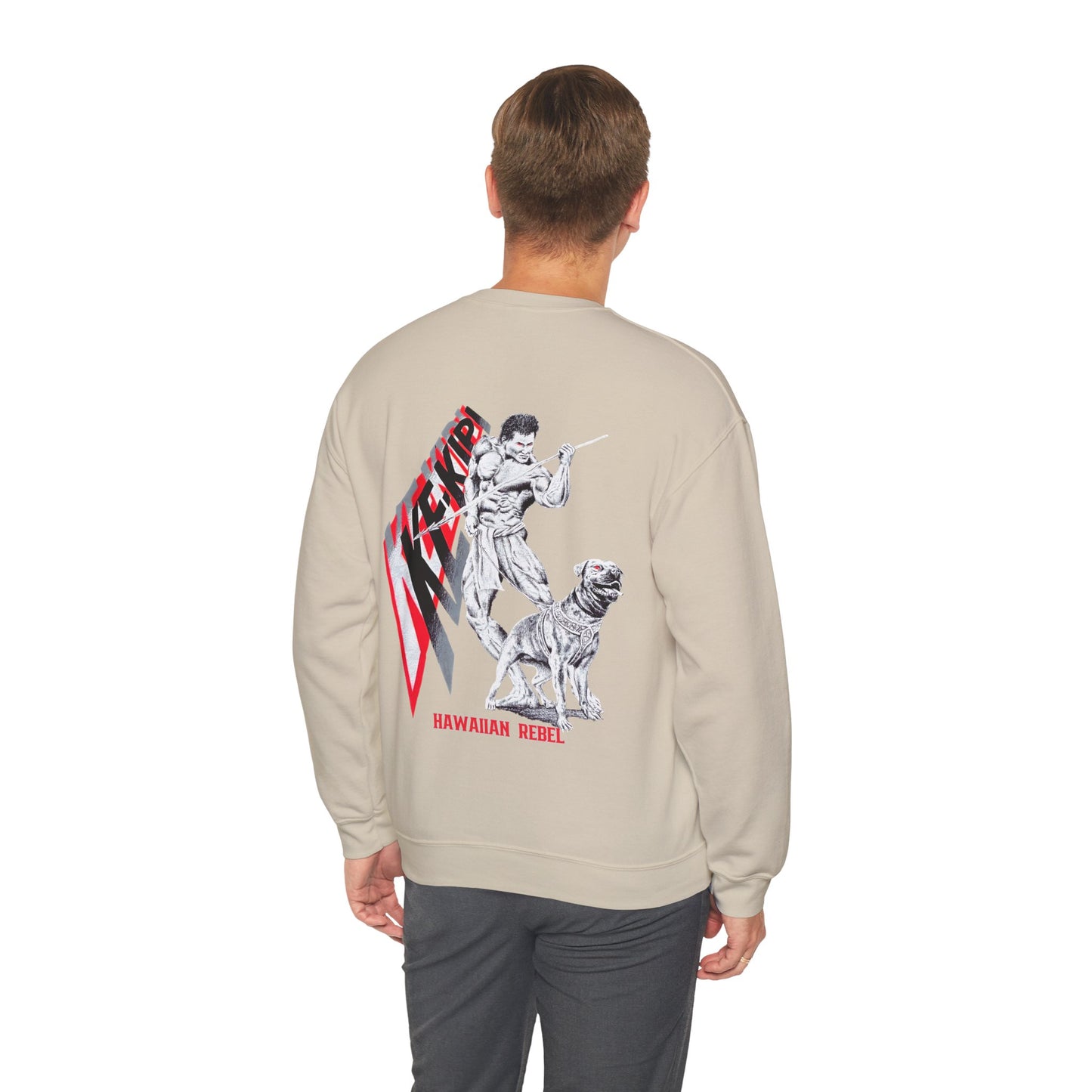 Hawaiian Strength Ke-Kipi Hawaiian Rebel Vintage Design 90s New Print Unisex Heavy Blend™ Crewneck Sweatshirt