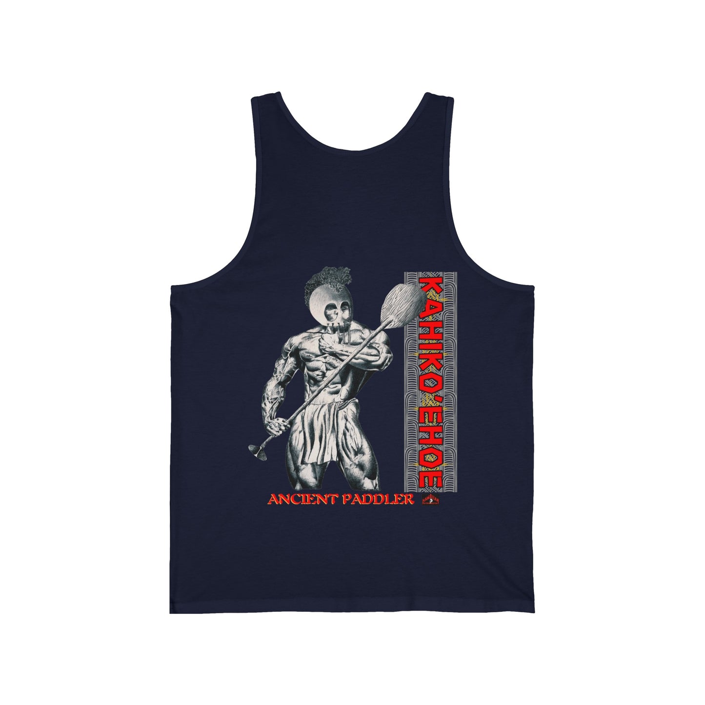 Hawaiian Strength Ancient Paddler Kahiko'ehoe Vintage Design 90s New Print Unisex Jersey Tank