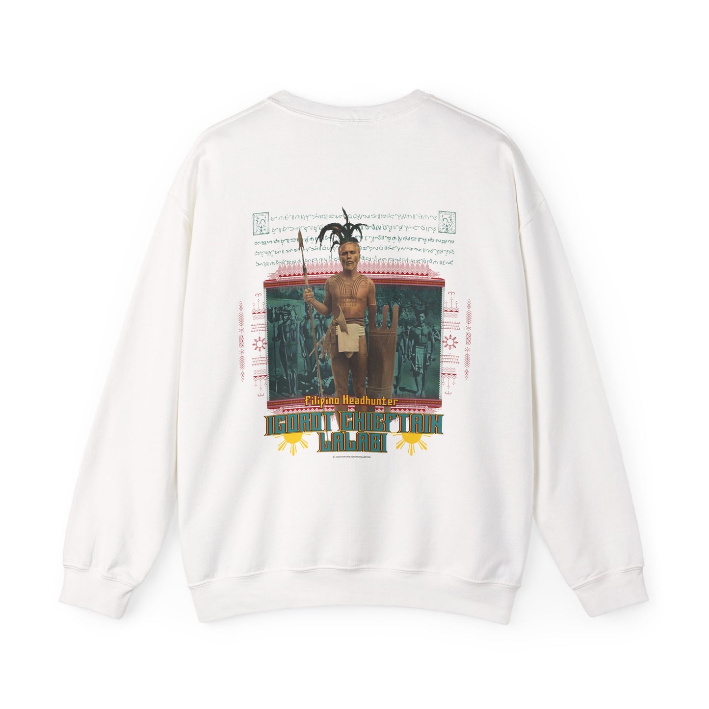 Filipino Strength Filipino Headhunter Igorot Chieftain Lalabi Unisex Heavy Blend™ Crewneck Sweatshirt